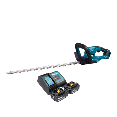 Cortasetos a batería Makita DUH 607 SF2 18 V 60 cm + 2x baterías 3,0 Ah + cargador