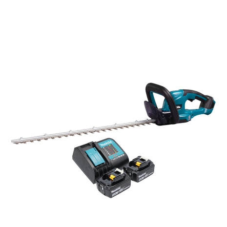 Cortasetos a batería Makita DUH 607 SG2 18 V 60 cm + 2x baterías 6,0 Ah + cargador