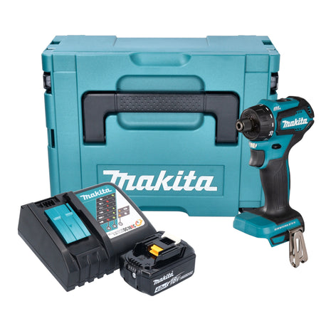 Makita DDF 083 RM1J Trapano avvitatore a batteria 18 V 40 Nm 1/4'' brushless + 1x batteria ricaricabile 4,0 Ah + caricabatterie + Makpac