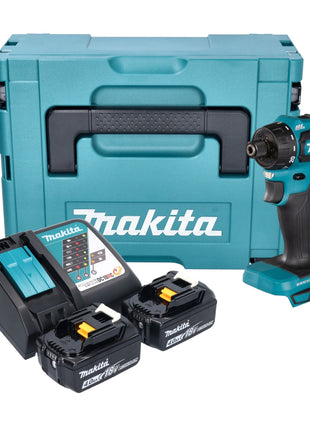 Makita DDF 083 RMJ perceuse-visseuse sans fil 18 V 40 Nm 1/4'' brushless + 2x batterie 4,0 Ah + chargeur + Makpac