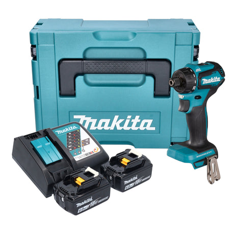 Trapano avvitatore a batteria Makita DDF 083 RGJ 18 V 40 Nm 1/4'' brushless + 2x batteria ricaricabile 6,0 Ah + caricabatterie + Makpac