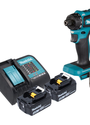 Makita DDF 083 SM perceuse-visseuse sans fil 18 V 40 Nm 1/4'' brushless + 2x batteries 4,0 Ah + chargeur