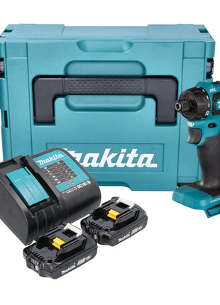 Makita DDF 083 SAJ perceuse-visseuse sans fil 18 V 40 Nm 1/4'' brushless + 2x batterie 2,0 Ah + chargeur + Makpac