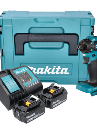 Makita DDF 083 SFJ Akku Bohrschrauber 18 V 40 Nm 1/4'' Brushless + 2x Akku 3,0 Ah + Ladegerät + Makpac