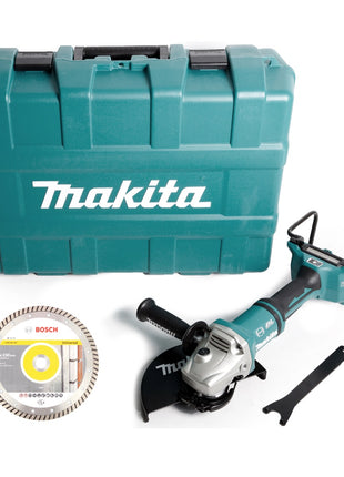 Makita DGA 901 ZKU2 Akku Winkelschleifer 36V ( 2x18V ) 230mm Brushless Solo + Ezynut + 5x Trennscheibe + Koffer - ohne Akku, ohne Ladegerät - Toolbrothers