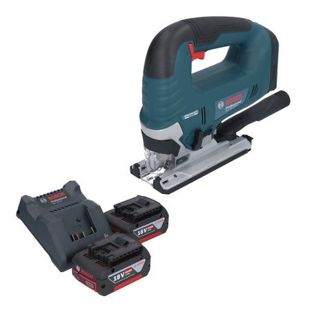 Bosch GST 18V-125 B Professional Akku Stichsäge 18 V 125 mm Brushless + 2x Akku 4,0 Ah + Ladegerät