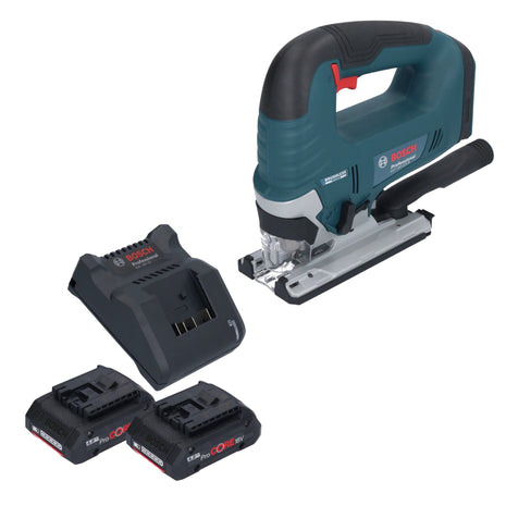 Bosch GST 18V-125 B Professional Scie sauteuse sans fil 18 V 125 mm Brushless + 2x batterie ProCORE 4,0 Ah + chargeur