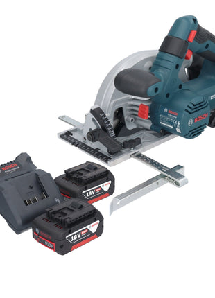 Bosch GKS 18V-57-2 Scie circulaire sans fil professionnelle 18 V 165 mm sans balais + 2 batteries 5,0 Ah + chargeur