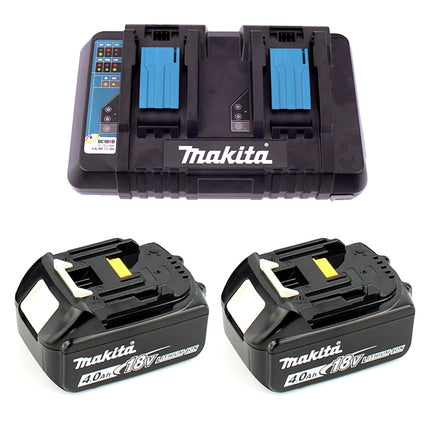 Makita DGA 901 PM4KU2 Akku Winkelschleifer 36V ( 2x18V ) 230mm Brushless + 2x Akku 4,0Ah + Doppelladegerät + Ezynut + Koffer - Toolbrothers