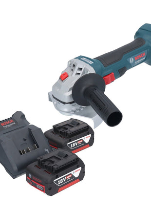 Bosch GWS 18V-7 Professional Akku Winkelschleifer 18 V 125 mm Brushless + 2x Akku 5,0 Ah + Ladegerät