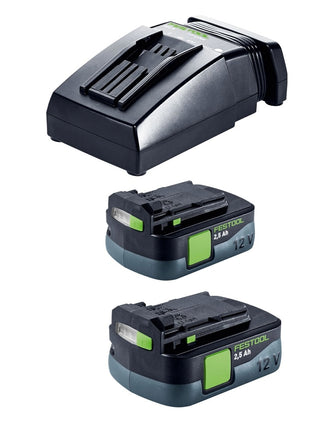 Festool TXS 12 2.5-Plus perceuse-visseuse sans fil 12 V 30 Nm sans balai (576873) + 2x batteries 2,5 Ah + chargeur + Systainer + Systainer ToolBox SYS3 TB M 137