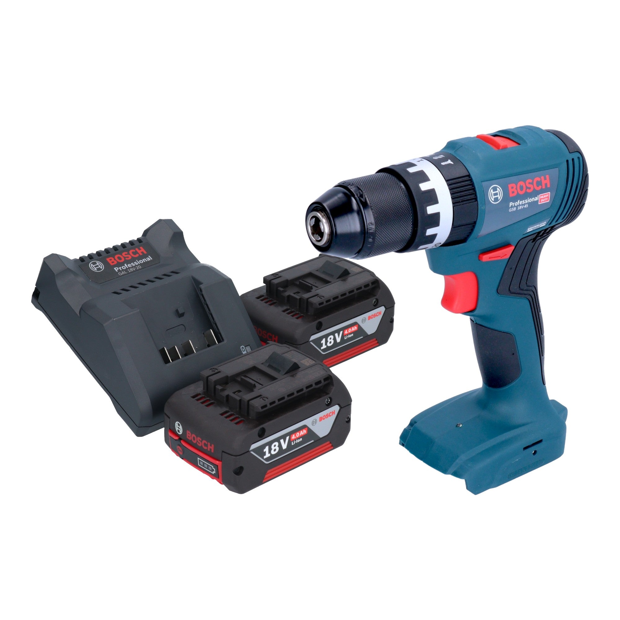 Bosch GSB 18V 45 Professional Akku Schlagbohrschrauber 18 V 45 Nm Brushless 2x Akku 4 0 Ah Ladegeraet 0 - toolbrothers