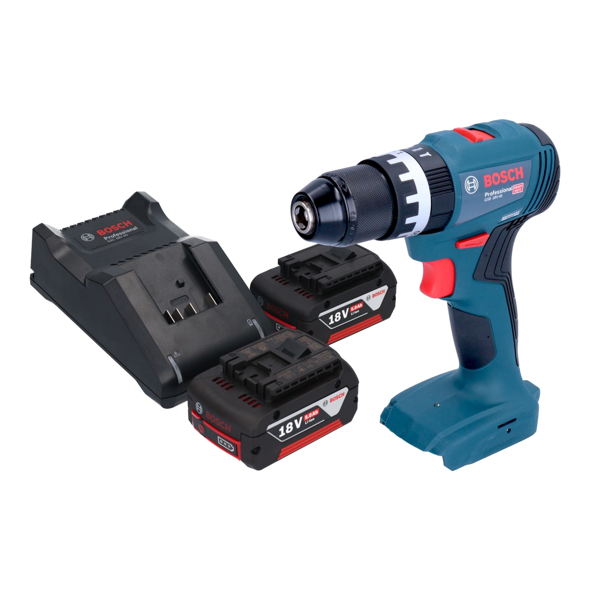 Bosch GSB 18V 45 Professional Akku Schlagbohrschrauber 18 V 45 Nm Brushless 2x Akku 5 0 Ah Ladegeraet 0 - toolbrothers