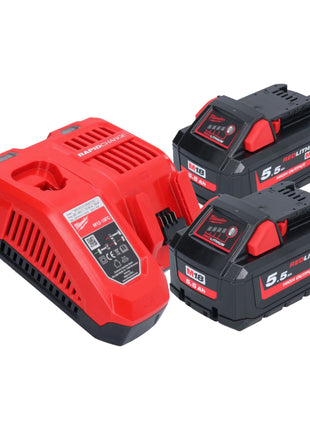 Scie plongeante sans balais Milwaukee M18 FPS55-552 18 V 165 mm + 2 batteries 5,5 Ah + chargeur