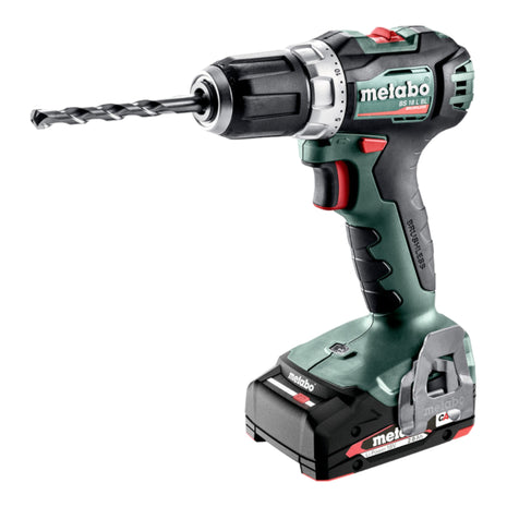 Metabo BS 18 L BL Perceuse-visseuse sans fil 18 V 60 Nm Brushless ( 602326500 ) + 2x batterie 2,0 Ah + chargeur + Metabox