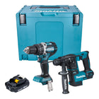 Makita DLX 2278 A1J Akku Kombo Kit DHP 484 Schlagbohrschrauber 54 Nm DHR 171 Bohrhammer 1 2 J 1x Akku 2 0 Ah Makpac ohne Ladegeraet 0 - toolbrothers