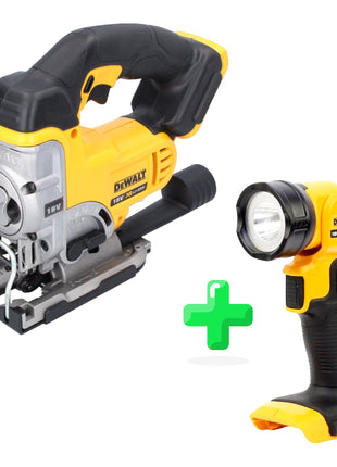 DeWalt DCS 331 N Akku Stichsäge 18 V Solo + DeWalt DCL 040 18V XR Li-Ion Akku Lampe