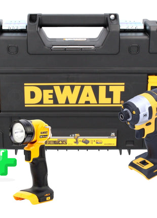 DeWalt DCF 887 NT Akku Schlagschrauber 18 V 205 Nm 1/4" Brushless + TSTAK + DeWalt DCL 040 18V XR Li-Ion Akku Lampe