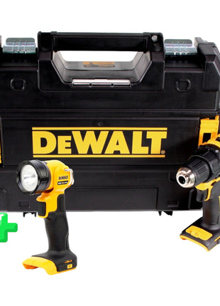 DeWalt DCD 708 NT Akku Bohrschrauber 18 V Li-Ion Brushless Solo in TSTAK Box + DeWalt DCL 040 18V XR Li-Ion Akku Lampe