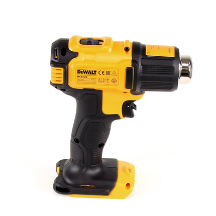 DeWalt DCE 530 N Akku Heißluftpistole 18V 530°C Solo + Flächen- und Reflektordüse + DeWalt DCL 040 18V XR Li-Ion Akku Lampe
