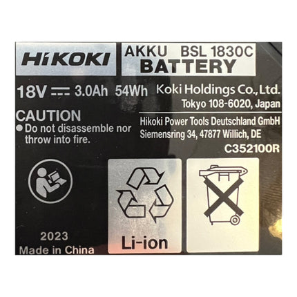 Batería Hikoki BSL1830C 18 V 3.0 Ah / 3000 mAh Li-ion ( 339783 )
