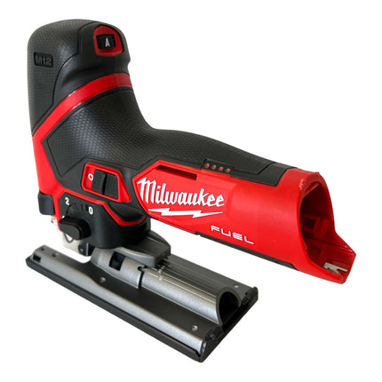 Sierra de calar a batería Milwaukee M12 FJS-402 12 V 22 mm sin escobillas + 2x baterías 4,0 Ah + cargador