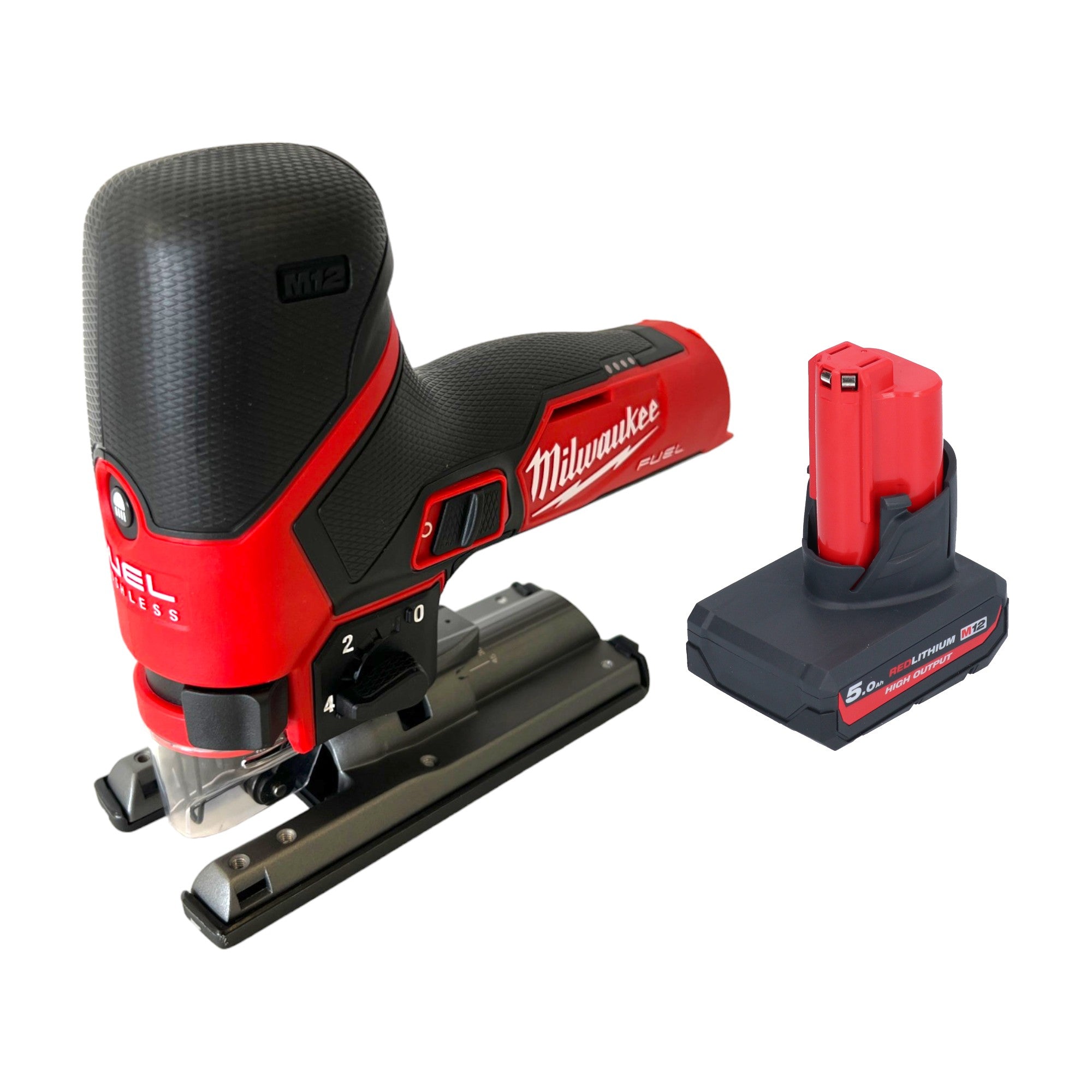 Milwaukee M12 FJS 501 Akku Stichsaege 12 V 22 mm Brushless 1x Akku 5 0 Ah ohne Ladegeraet 0 - toolbrothers