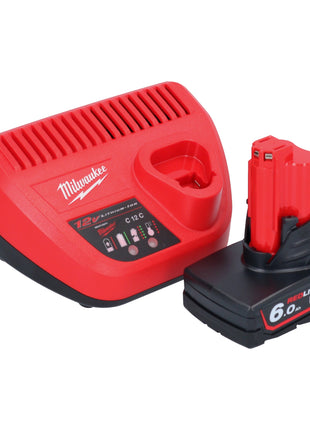 Scie sauteuse sans balais Milwaukee M12 FJS-601 12 V 22 mm + 1 batterie 6,0 Ah + chargeur