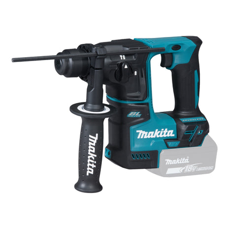 Taladro percutor inalámbrico Makita DHR 171 RAX3 18 V 1,2 Julios SDS Plus Brushless + 2x baterías 2,0 Ah + cargador + set de 65 piezas + estuche