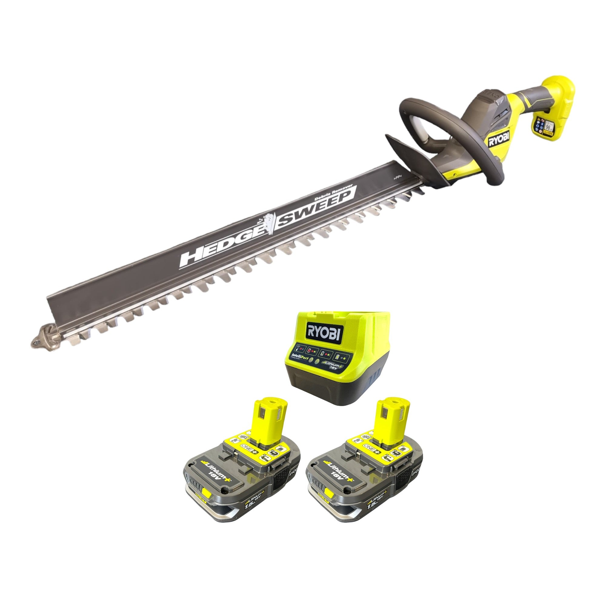 RYOBI RY18HT55A 215 18 V ONE Akku Heckenschere 55 cm 2x Akku 1 5 Ah Ladegeraet 0 - toolbrothers