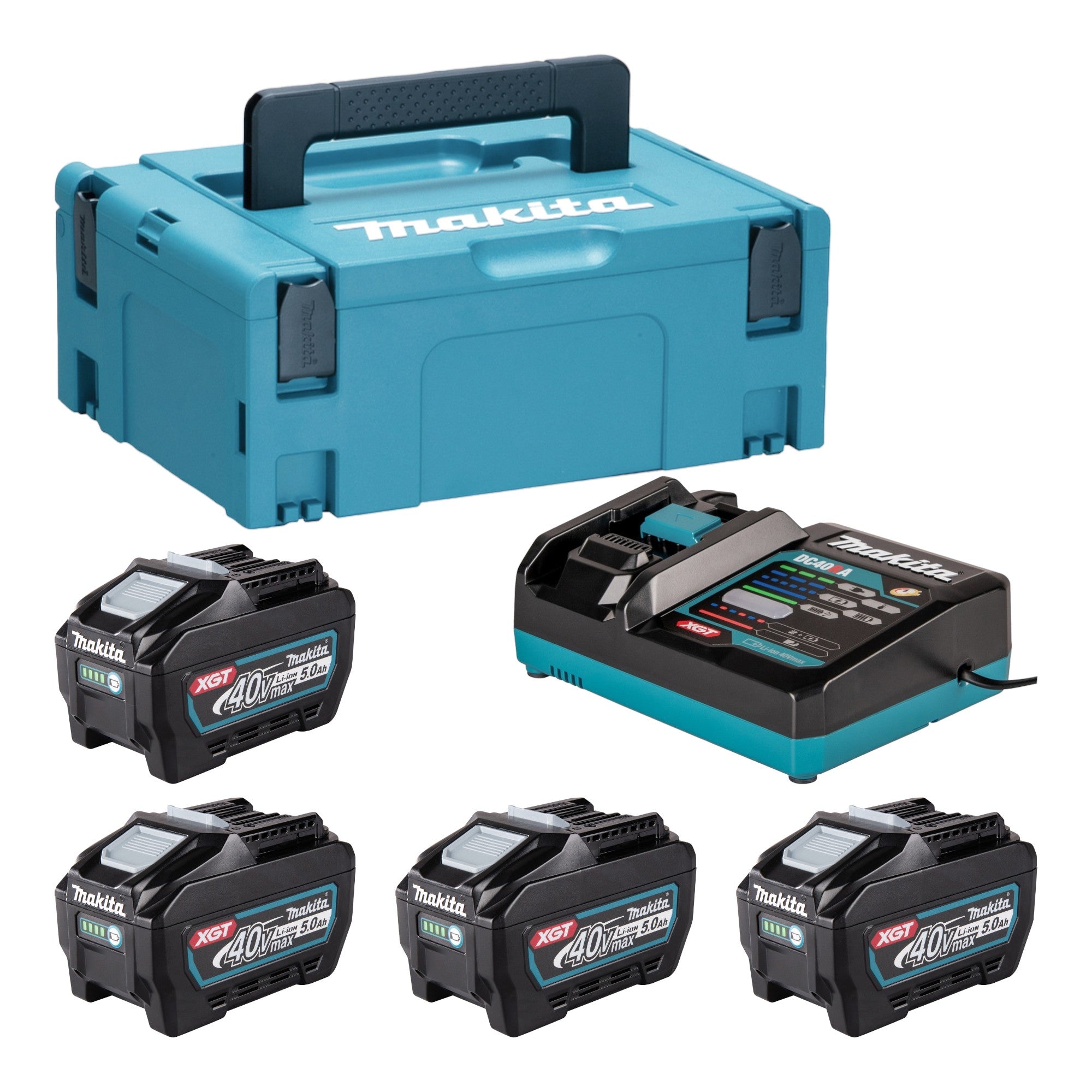 Makita Power Source Kit 4x BL 4050 F Akku 40 V max 5 0 Ah XGT DC 40 RA Ladegeraet Makpac 0 - toolbrothers