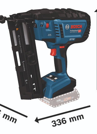 Bosch GNH 18V-64-2 M Cloueur à bois sans fil professionnel 18 V 1,6 x 32 - 64 mm brushless + L-Boxx (0601482001) - sans batterie, sans chargeur