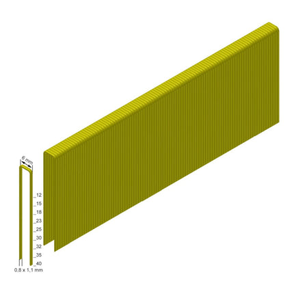 Prebena PROFI-ES-BOX Heftklammern Typ E 26 / 32 / 40 mm 7000 Stk. aus Stahl verzinkt geharzt