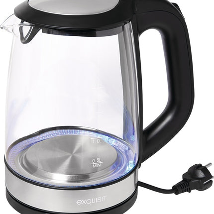 Hervidor WK 3501 swg ( 4000896623 ) 2200 W negro 1,1 kg cristal, acero inoxidable LED azul