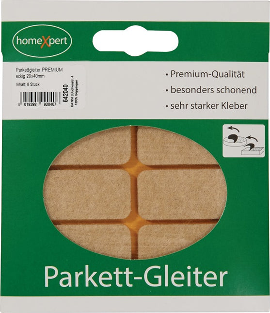 Patin de parquet Premium ( 3000271032 ) 20 x 40 mm autocollant
