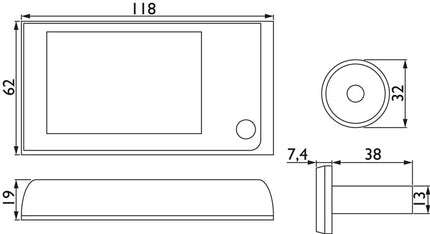 Digitaler Türspion 8991 ( 3000267276 ) Metall / Kunststsoff 38 mm / 116 mm