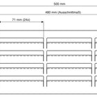 Ventilazione del bagno 9083 L ( 3000281671 ) Lunghezza 500 mm Larghezza 100 mm