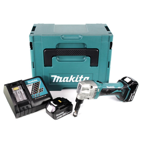 Makita DJN 161 RTJ 18V Akku Knabber Schere + 2x Akku 5,0Ah + Schnellladegerät +  Makpac - Toolbrothers