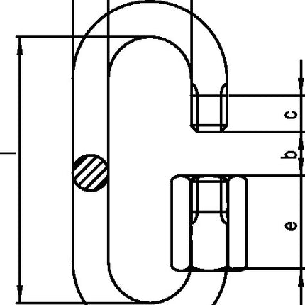 Kettenschnellverschluss ( 1000120505 ) Größe 5 galvanisch verzinkt