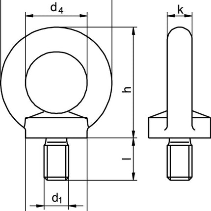 Cáncamo DIN 580 ( 5000601202 ) Rosca M10 galvanizado