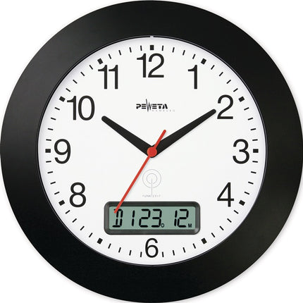 Reloj de pared ( 9106486631 ) reloj radiocontrolado plástico negro números