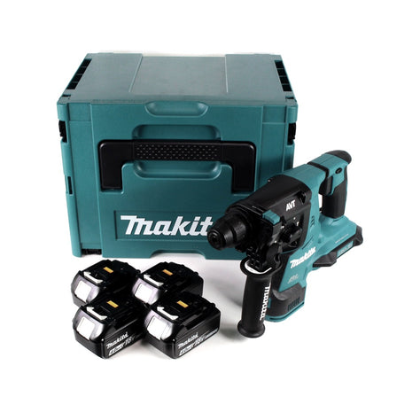 Makita DHR 280 M4J 2 x 18 V 36 V Li-Ion Akku Bohrhammer Brushless 28 mm für SDS-PLUS im Makpac + 4 x 4,0 Ah Akku - ohne Ladegerät - Toolbrothers