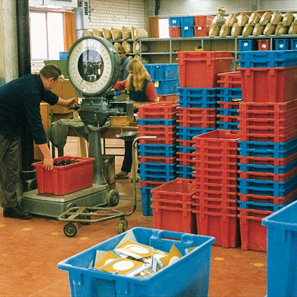 Swivel stacking container ( 9000446962 ) PP yellow