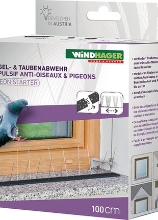 Windhager Vogel- und Taubenabwehr Starter Set ( 4000818600 ) Schutz bis 1 m, 36 Spikes