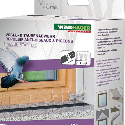 Windhager Vogel- und Taubenabwehr Starter Set ( 4000818600 ) Schutz bis 1 m, 36 Spikes