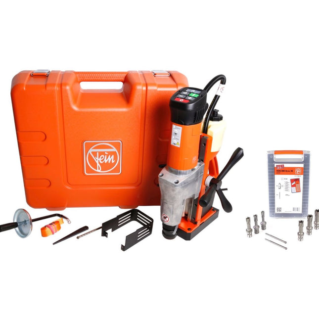 FEIN KBM 50 U 1200 W Magnet-Kernbohrmaschine bis 50 mm im Koffer + Fein Best of Kernbohrer QuickIN Zubehörset 8 tlg. - Toolbrothers