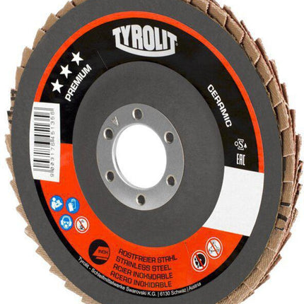 Disco de láminas Tyrolit PREMIUM CERAMIC ( 4000845948 ) Ø 125 mm granulometría 40 acodado