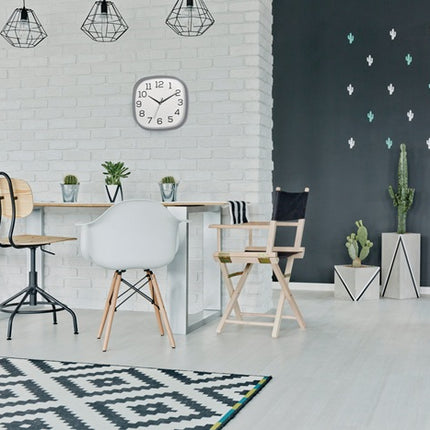 TFA Dostmann wall clock ( 9000486867 ) quartz clock plastic grey numbers, analogue