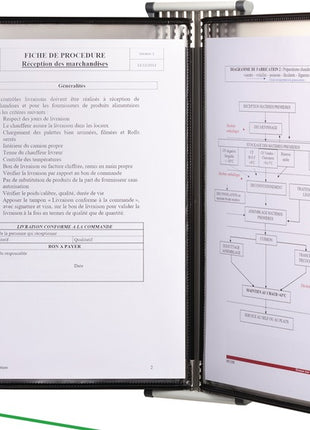 Uchwyt ścienny Tarifold ( 9000492070 ) 10 tablic ekspozycyjnych lakierowanych A4