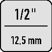 Stahlwille douille 50 ( 4000826355 ) 1/2 ″ 12 pans longueur 38 mm